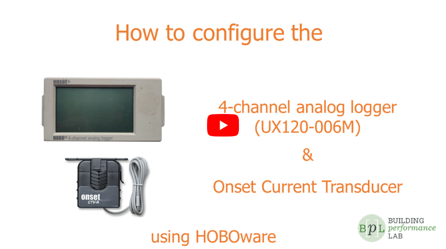 Figure 1. Setting up Onset HOBO 4-Channel analog logger (UX120-006M).